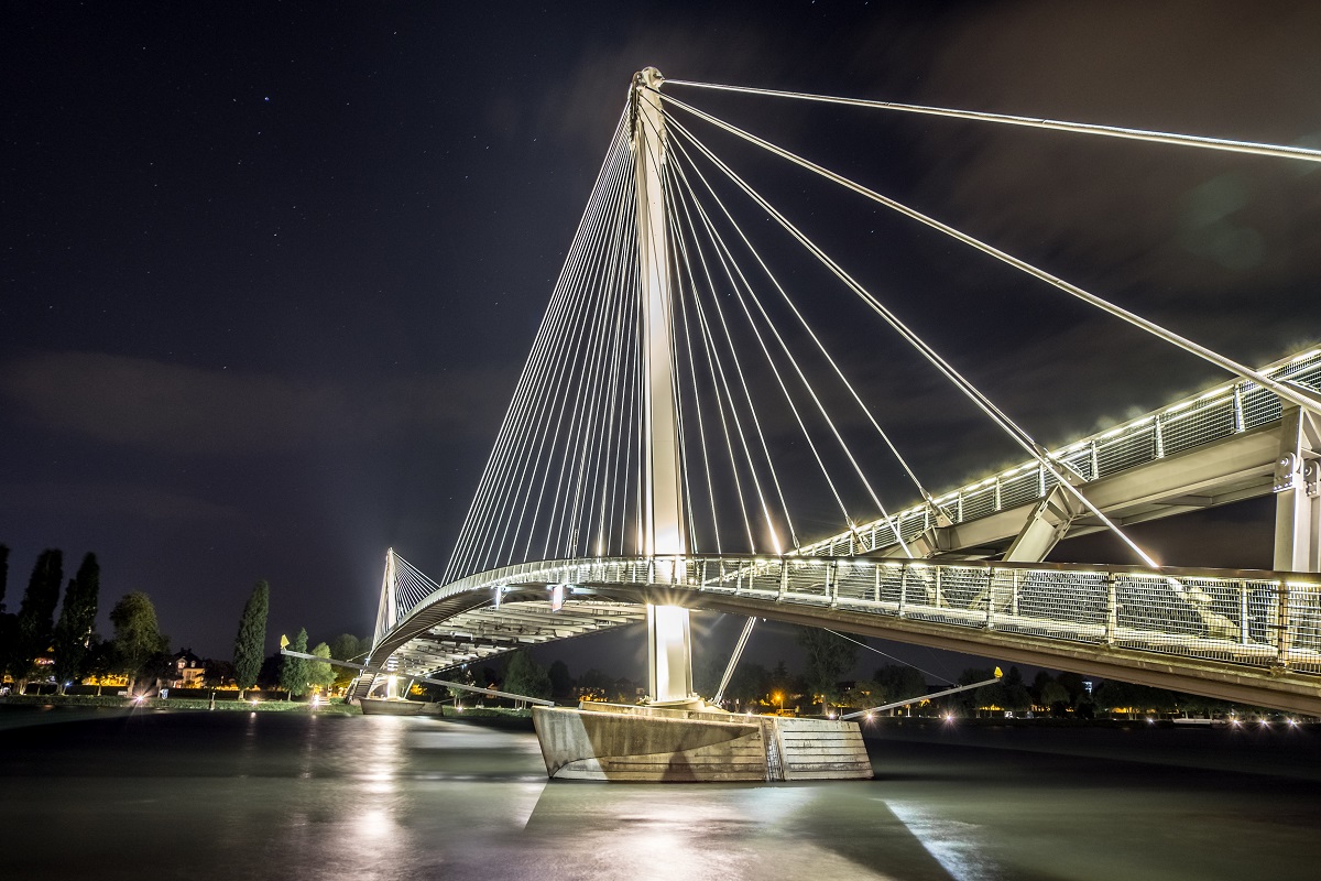 Strasbourg - Passerelle Mimram jardin des Deux Rives © Paul Prim - OTSR