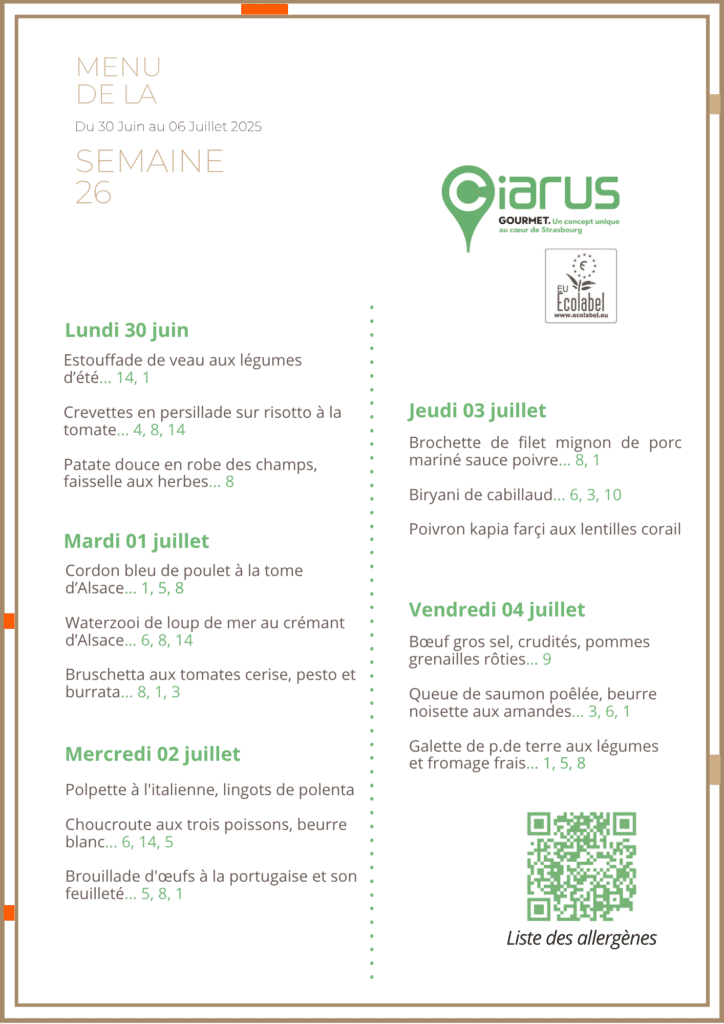 Semaine du 30 juin au 06 Juillet 2025